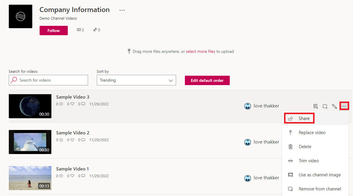Video Embed using Stream Classic webpart in SharePoint Online Modern Page
